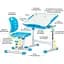 Комплект мебели Evo-Kids Blue: стол+стул+полка+лампа (BD-24 BL) - миниатюра 3