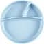 Тарілка секційна MinikOiOi Portions Mineral Blue, на присосці, силіконова (101050003) - мініатюра 1