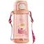 Бутылка для воды Casno 690 мл KXN-1219 Розовая (Свинка) с трубочкой (KXN-1219_Pink) - миниатюра 1