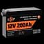 Акумулятор LP LiFePO4 12V (12,8V) - 200 Ah (2560Wh) (Smart BMS 100А) з BT пластик для ДБЖ - мініатюра 4