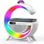 Лампа-нічник з бездротовою зарядкою YN-2366 дискокуля розумний RGB світильник музична колонка 15Вт Білий - мініатюра 1