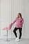 Женская рубашка для беременных стиля oversize из микровельвета Varna размер S-М Lullababe пудровая - миниатюра 2