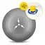 М'яч для фітнесу (арахіс) 4FIZJO Air Ball Peanut 45 x 90 см Anti-Burst Grey (P-5905973407175) - мініатюра 5