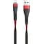 USB Cable Hoco U39 Slender Lightning Black/Red 1.2m - мініатюра 1