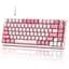 Ігрова дротова механічна клавіатура Womier VK75 / Cream Switch / Pink - мініатюра 1