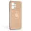 Силиконовый чехол для Xiaomi Redmi Note 12 4G, Icon Ring, пудровый, панель-накладка, с кольцом-подставкой на 360°, противоударный, возможность использования магнитных держателей, ArmorStandart (ARM68806) - мініатюра 1