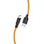 USB Cable Hoco X21 Silicone Lightning Black/Orange 1m - мініатюра 2