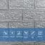 R017-2 Панель стінова Sticker Wall в рулоні 3D 700х3080х2мм Сірий Цегла D SW-00002535 - мініатюра 5