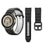 Ремешок для Samsung Galaxy Watch 6 40mm 6 44mm - черно-белый ширина крепления 20мм силикон Watchbands Ribbed (W11-8WB73768027) - миниатюра 4