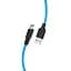 USB Cable Hoco X21 Silicone MicroUSB Black/Blue 1m - мініатюра 3