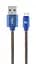 Кабель USB AM - Type-C, 2 м, синій, Cablexpert, 2.1A (CC-USB2J-AMCM-2M-BL) - мініатюра 1