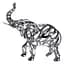 Декоративна фігурка Yiwu Elephant 25х10х25 см металева статуетка колекційна для дому напівпрозора декор на камін хром HP-7-10 - мініатюра 1