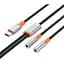 Адаптер XO NB-R269B Couple Cable Type-c to Dual 3.5 Female Adapter 1.2 м Черный - миниатюра 1