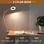 IZELL Book Light, лампа для читання з гнучким штативом, що пристібається, світлодіодні лампи з регульованою яскравістю, кріплення - мініатюра 2