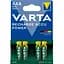 Аккумулятор Varta Recharge Accu AAA/HR03 Ni-MH 800 mAh BL 4 шт. (Varta 56703) - миниатюра 1