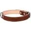 Нашийник подвійний Collar, шкіра, 27-35х1,4 см, коричневий - мініатюра 3