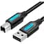 Кабель для принтера USB 2.0 AM/BM 3.0m 480Mbps PVC black Vention (COQBI) - миниатюра 1