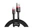 Кабель Baseus Cafule Cable USB 2.4A 1 m Red Black (CALKLF-B19) - мініатюра 2