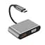 Концентратор Type-C 4 в 1, адаптер type-c 3.0 до 4K HDMI HDTV, VGA USB 3.0 PD, розгалужувач швидкої зарядки - мініатюра 1