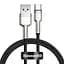 Кабель Baseus Cafule Metal Cable USB to Type-C 40W 4A 1m CATJK-A01 Black - мініатюра 1