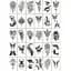 Набор детских временных тату Черные мини №4 black-tattoo-mini-set-4-H - миниатюра 1