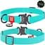 Нашийник для собак Waudog Waterproof, коллартекс, водостійкий, світиться, з QR паспортом, металева пряжка-фастекс, 23-35х1,5 см, ментоловий - мініатюра 3