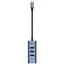 Мультипортовий адаптер USB Хаб Baseus Enjoy series Type-C to 3xUSB3.0+RJ45 CAHUB-M0G Grey - мініатюра 4