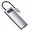 USB-Хаб Baseus Metal Gleam Series 6-in-1 Type-C gray - мініатюра 8