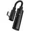 Adapter Hoco LS19 2in1 Type-C -> Type-C + 3.5mm Black - мініатюра 1
