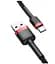 Кабель Baseus cafule Cable USB для Type-C 1m Red Black(CATKLF-B91) - мініатюра 2