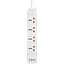 Мережевий фільтр Biva PS-05 4 sockets + 2USB 15W + 2TypeC 20w 2m Power Strip White - мініатюра 5