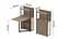 Стіл книжка з етажеркою Практик 1 Ferrum-decor 1200x640x990 Чорний метал ДСП Дуб Сан-Марино 16 мм (FRD-104612) - мініатюра 4