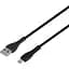 Кабель XO NB-Q165 3A fast charging usb cable micro Чорний - мініатюра 1