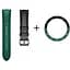 Безель і шкіряний ремінець Sikai для смартгодинника Xiaomi Watch S3/S4 Black-green - мініатюра 1