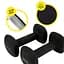 Гантелі вінілові Cornix Square 2 x 2 кг XR-0407 Black - мініатюра 9