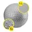 М'яч для фітнесу (фітбол) Cornix 55 см масажний Anti-Burst Silver XR-0471 - мініатюра 5