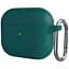 Чохол з карабіном CasePro Silicone Case для AirPods Pro 2 2022 Dark Green - мініатюра 1