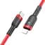 Кабель Hoco U117 с индикатором Type-C to Lightning PD 1.2 м красный - миниатюра 1