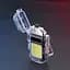 Электроимпульсная USB зажигалка с фонариком Double Arc Lighter, подарочная, две дуги, аккумуляторная - миниатюра 1