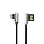 USB Cable Hoco U42 Exquisite Steel Type-C (L Shape) Black 1.2m - мініатюра 1