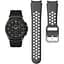 Ремешок для Samsung Galaxy Watch 4 Classic 42mm - черно-серый ширина крепления 20мм силикон перфорация размер L Line (WB252258) - миниатюра 1