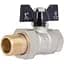 Кран кульовий Thermo Alliance "Американка" Base 1/2"ВЗ прямий, PN40, метелик SD221W15 - мініатюра 1