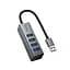 USB-хаб Hoco HB1B 4-in-1 converter(USB to USB3.0*4) Gray - мініатюра 1