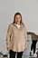 Женская рубашка для беременных стиля oversize из микровельвета Varna размер L-XL Lullababe бежевая - миниатюра 8