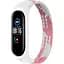 Ремінець BeCover Elastic Nylon Style для Xiaomi Mi Smart Band 5 / Mi Smart Band 6 Size L Pink-White (706164) - мініатюра 1