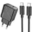 СЗУ Hoco CS22A Value PD30W (1USB-C) + кабель Type-C to Type-C - миниатюра 1