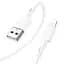 Кабель Hoco X83 Pisces Cable USB to Lightning 2,4A 1m White - мініатюра 1