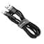 Дата кабель USB 2.0 AM to Lightning 1.0m Cafule 2.4A gray+black Baseus (CALKLF-BG1) - мініатюра 1