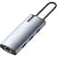 USB-хаб ColorWay USB-C 3xUSB-A 3.0 HDMI 4K RJ-45 USB-C PD 100W Dark Grey (CW-HUB02) - миниатюра 1