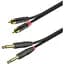 Коммутационный аудиокабель 2хJack 6.3 - 2хRCA Roxtone GPT-C200-L1 1 м - миниатюра 1